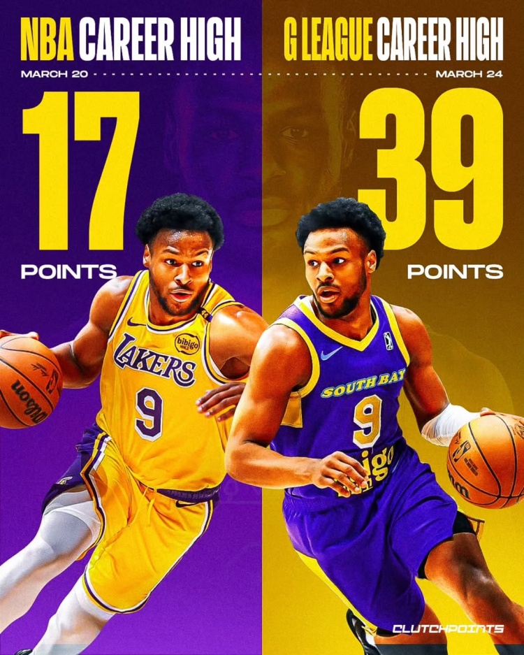 在進步！布朗尼一周內先后創(chuàng)下個人NBA和G聯(lián)盟單場得分新紀錄